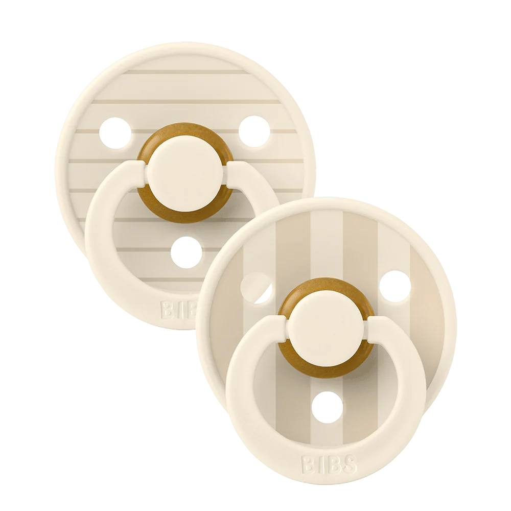 BIBS Studio 2 Pack Pacifiers Latex - Ivory Vanilla Mix