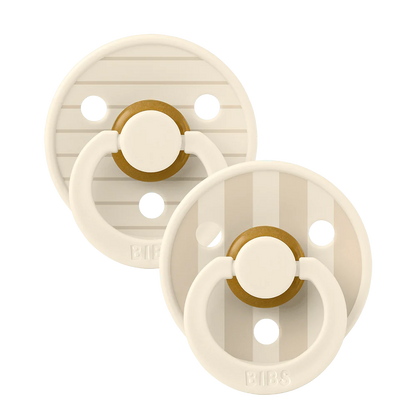 BIBS Studio 2 Pack Pacifiers Latex - Ivory Vanilla Mix