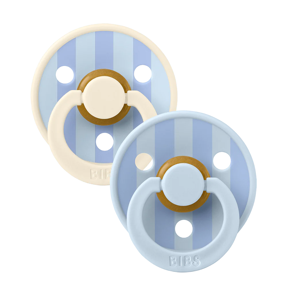 BIBS Studio Colour 2 Pack - Block Baby Blue/Dusty Blue Mix