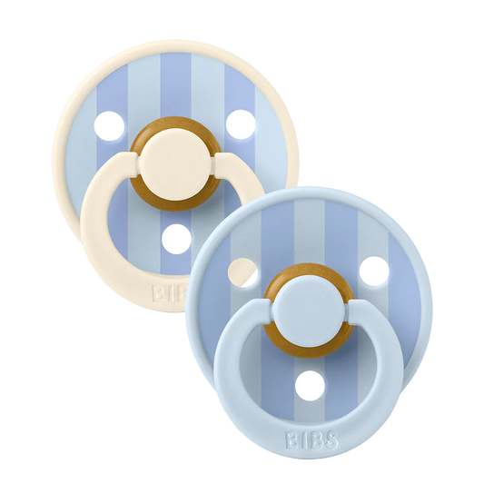 BIBS Studio Colour 2 Pack - Block Baby Blue/Dusty Blue Mix