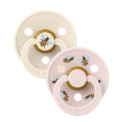 BIBS STUDIO Colour Dummies 2 Pack Bumblebee - Ivory/Petal