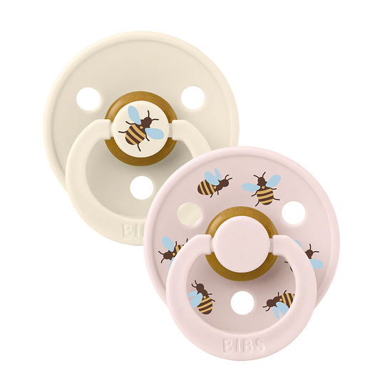 BIBS STUDIO Colour Dummies 2 Pack Bumblebee - Ivory/Petal