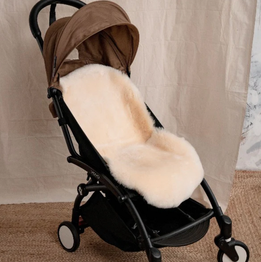 Baa Baby Sheepskin Pram Style Liner | Honey Shorn Hair image 1