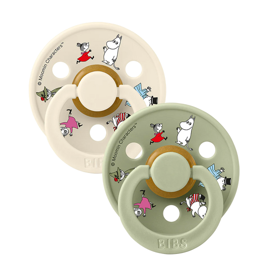 BIBS x Moomin Colour Dummies 2 pack Friends - Ivory mix