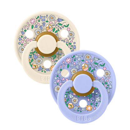 BIBS x LIBERTY Colour Dummies 2 Pack Chloe Meadow - Ivory Mix