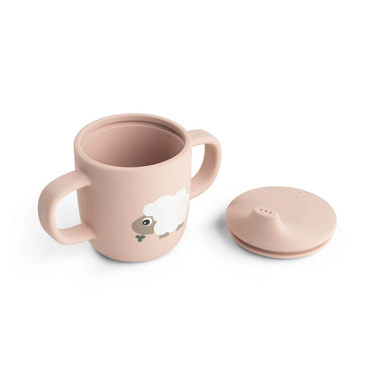 Done By Deer Silicone Spout Cup 2-handle - Tiny Farm - Powder