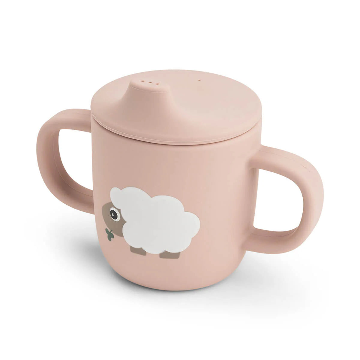 Done By Deer Silicone Spout Cup 2-handle - Tiny Farm - Powder