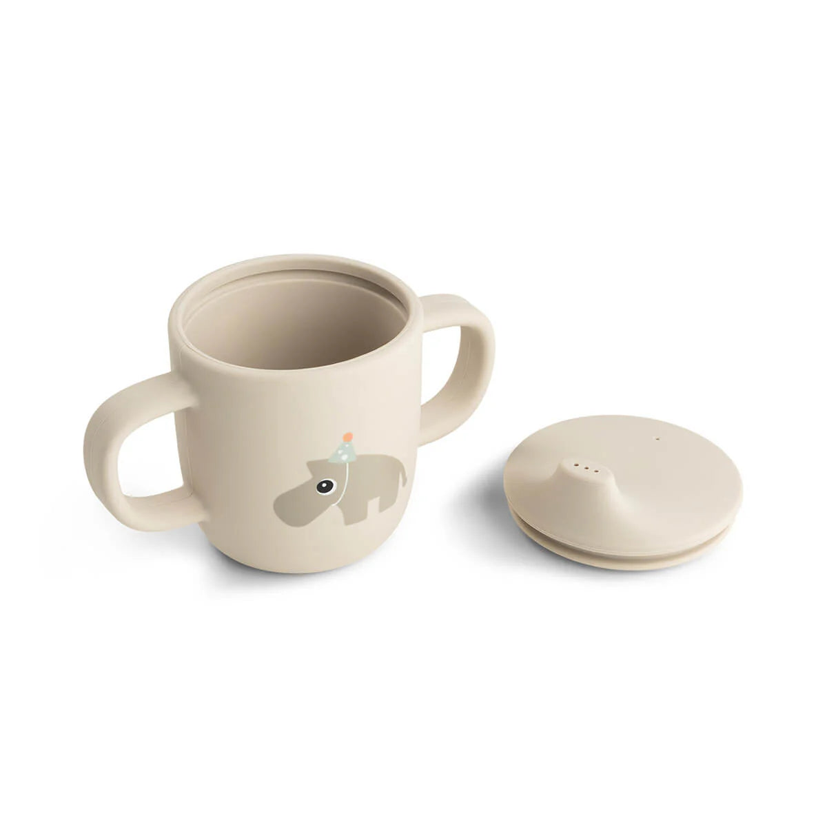 Done By Deer Silicone Spout Cup 2-handle - Celebration - Sand