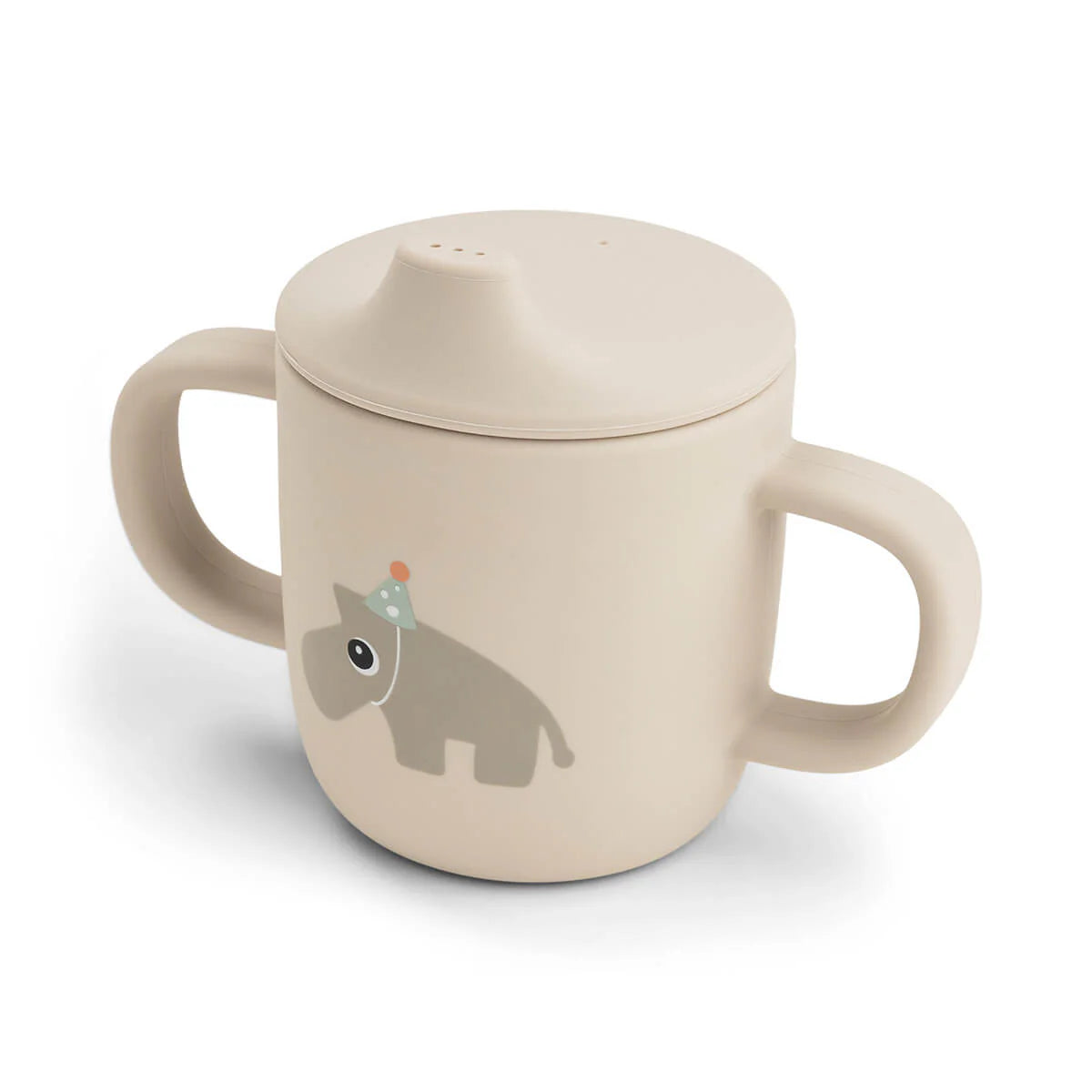 Done By Deer Silicone Spout Cup 2-handle - Celebration - Sand