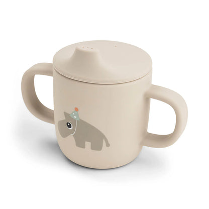 Done By Deer Silicone Spout Cup 2-handle - Celebration - Sand
