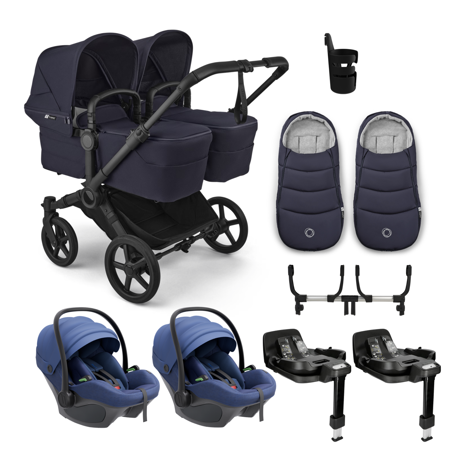 Bugaboo Donkey 6 Twin Complete Bundle with Avionaut Pixel 3 Travel System