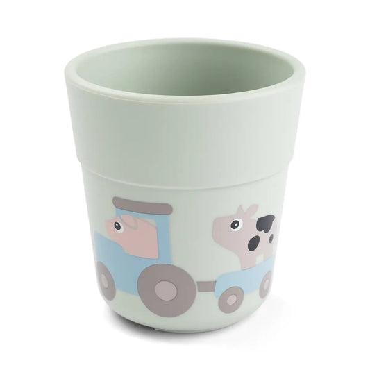 Done By Deer Foodie Dinner Set with Suction - Tiny Farm Green