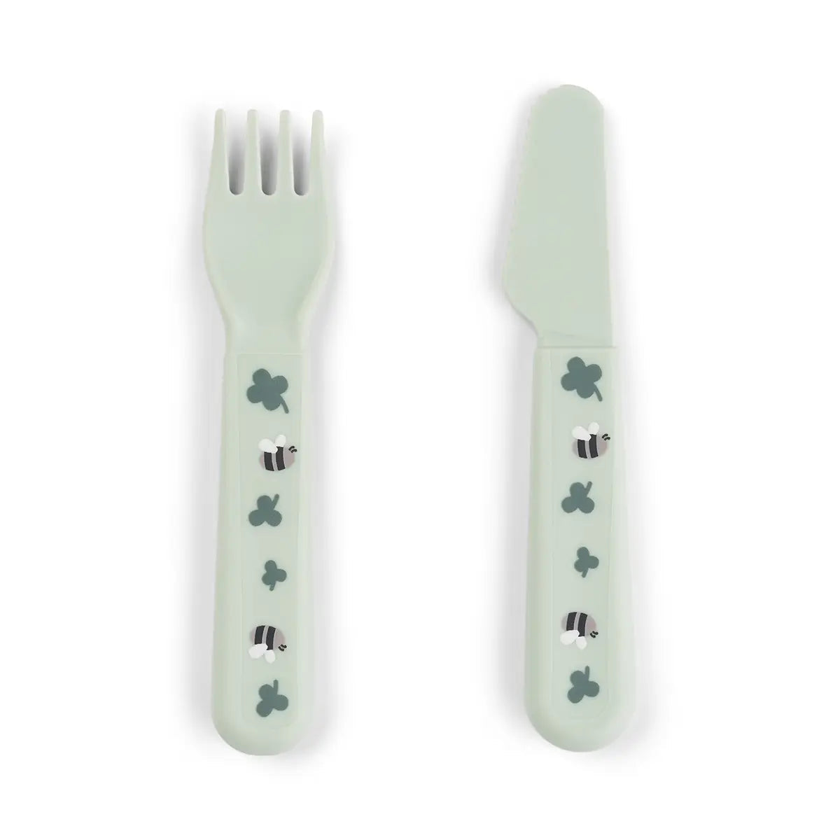 Done By Deer Foodie Dinner Set with Suction - Tiny Farm Green