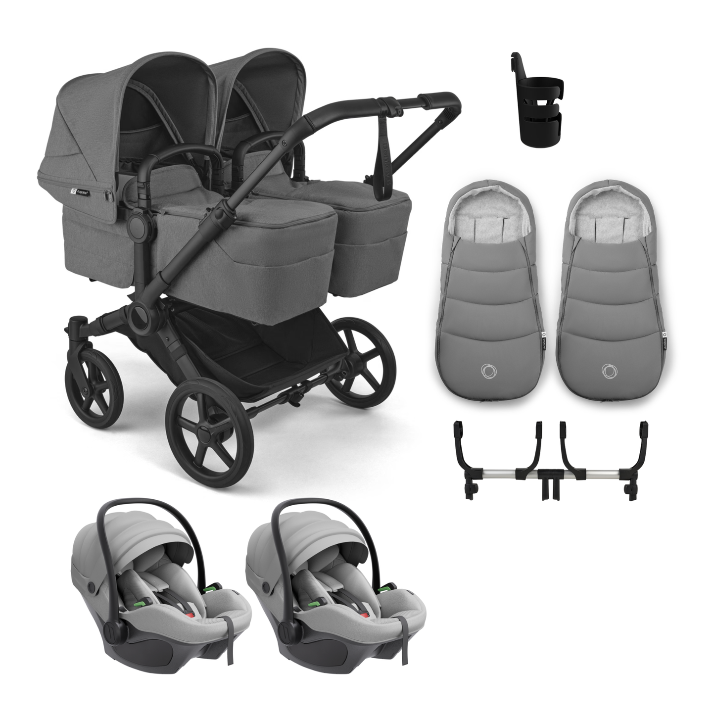 Bugaboo Donkey 6 Twin Complete Bundle with Avionaut Pixel 3 Travel System