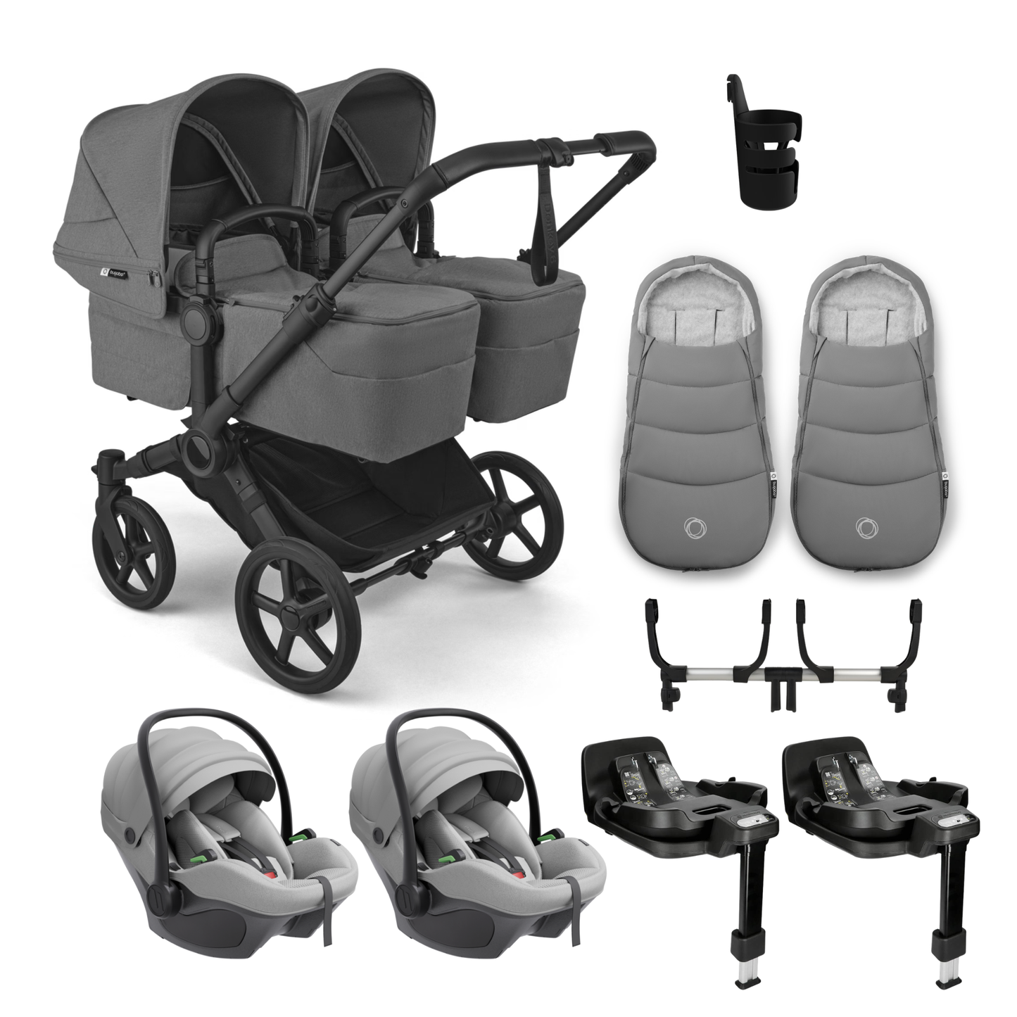 Bugaboo Donkey 6 Twin Complete Bundle with Avionaut Pixel 3 Travel System