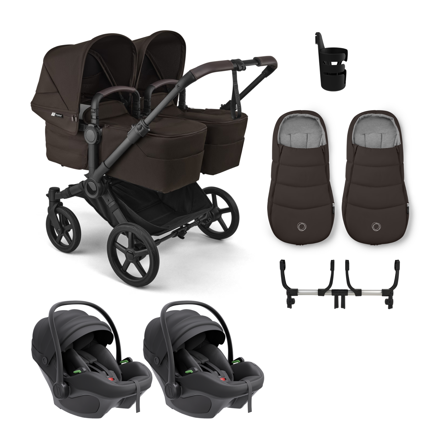 Bugaboo Donkey 6 Twin Complete Bundle with Avionaut Pixel 3 Travel System