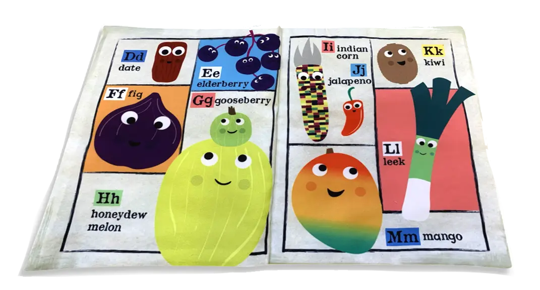 Nursery Times Crinkly Newspaper - Fruit & Veg Abc image 2
