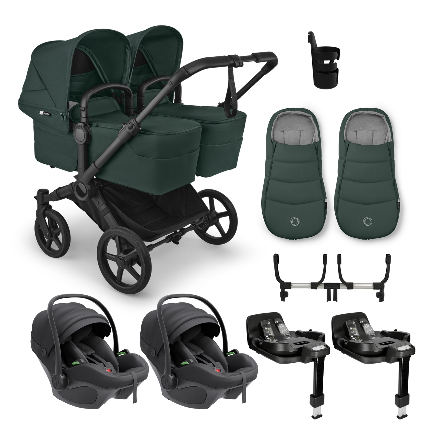 Bugaboo Donkey 6 Twin Complete Bundle with Avionaut Pixel 3 Travel System