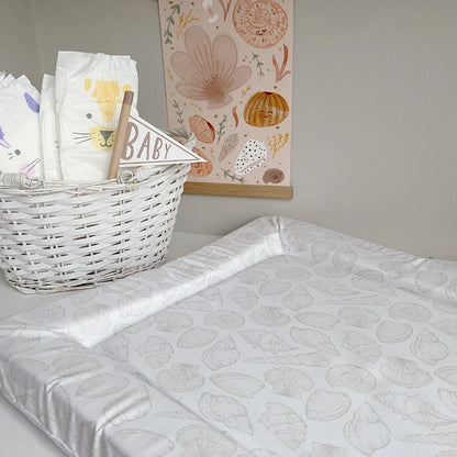 Bobbin and Bumble Baby Changing Mat - Seashell