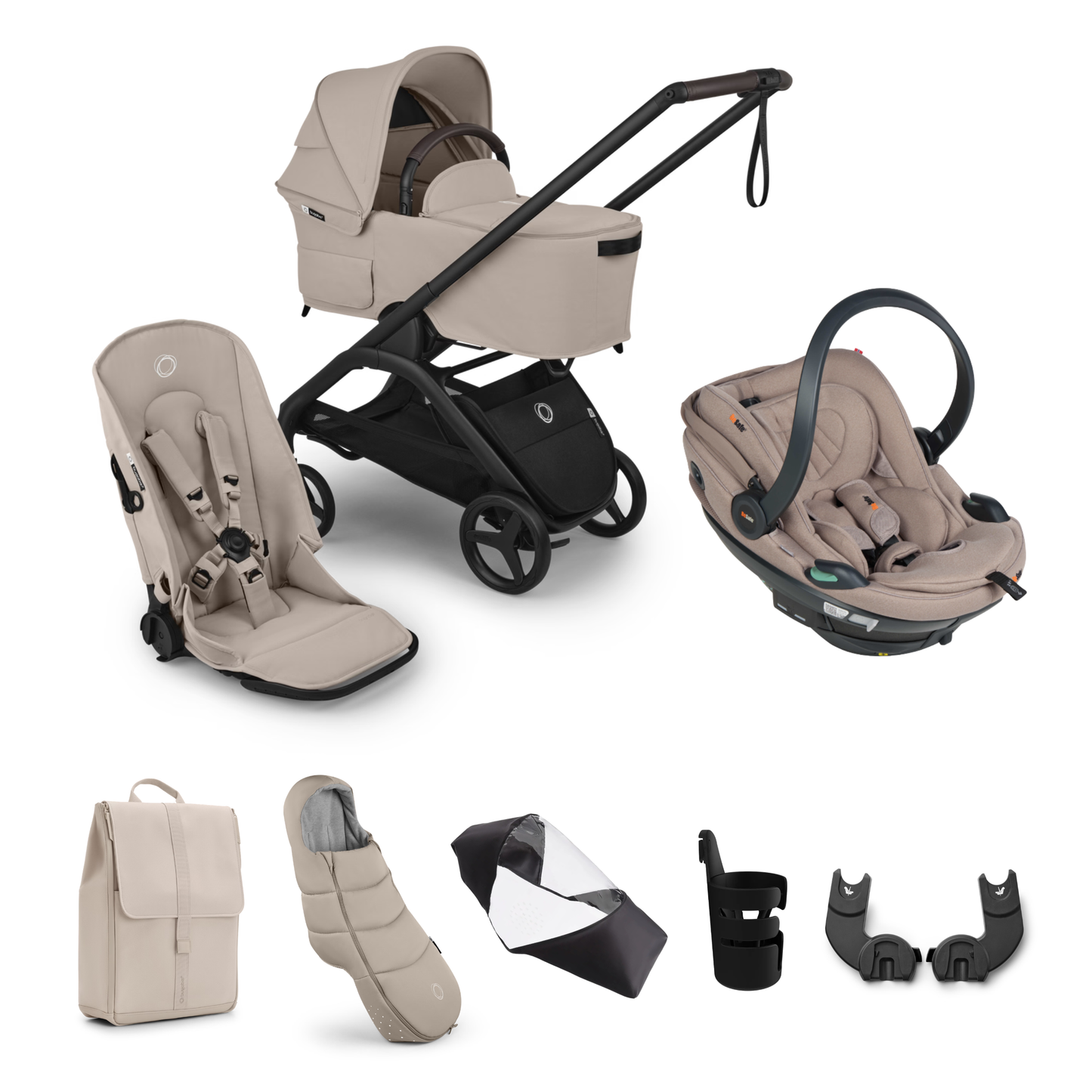 Bugaboo Dragonfly Plus Essential Bundle with BeSafe Go Beyond2 Travel System