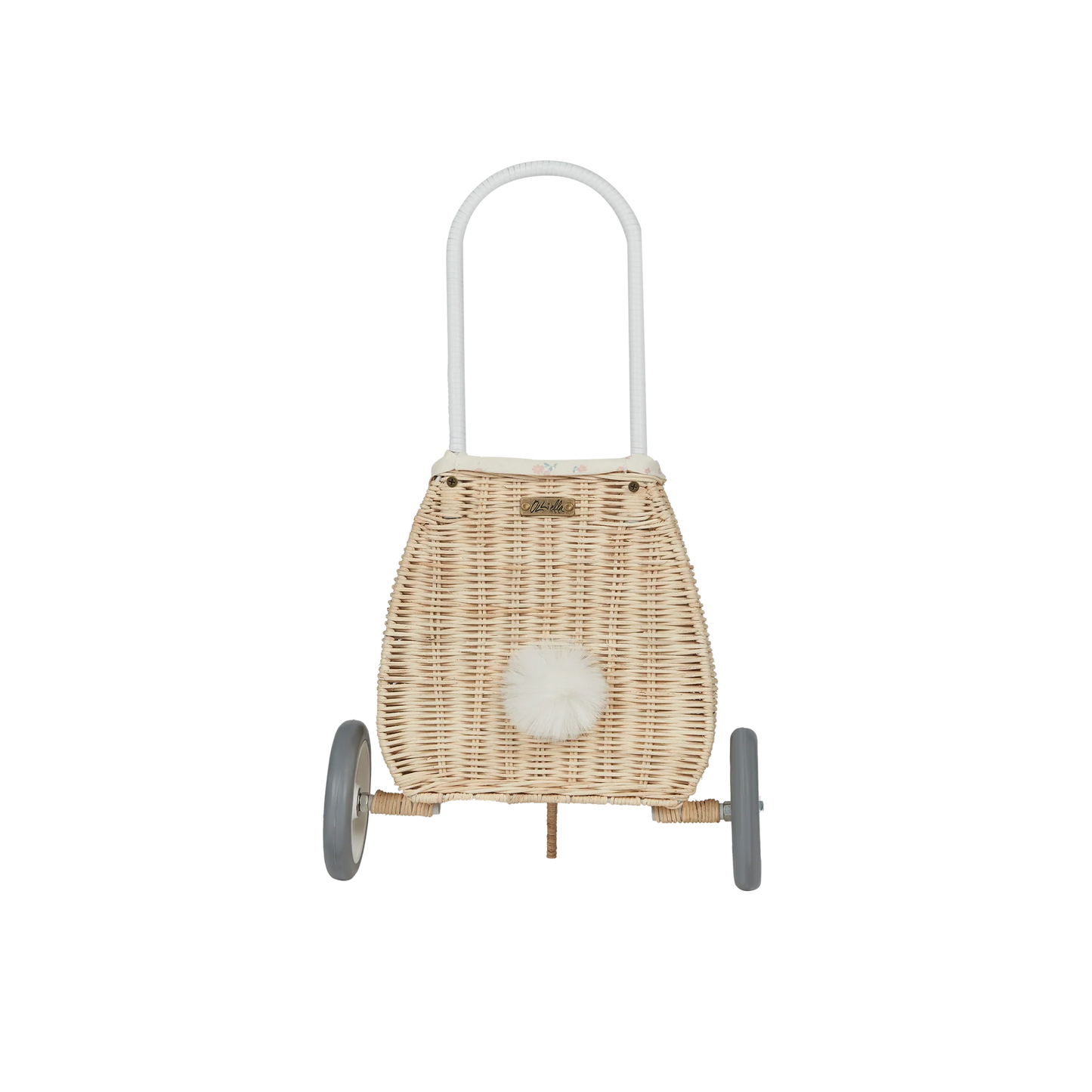 Olli Ella Rattan Bunny Luggy with Lining - Pansy image 2