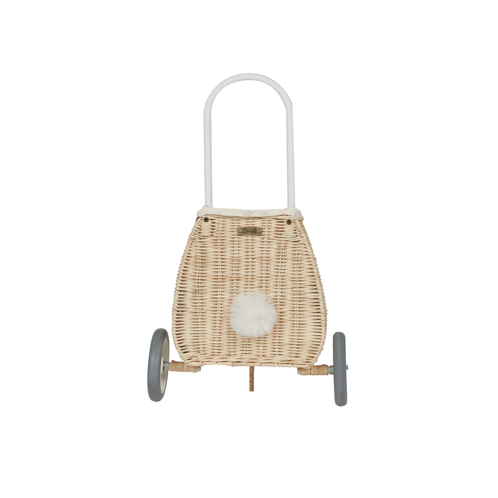 Olli Ella Rattan Bunny Luggy with Lining - Pansy image 2