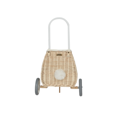 Olli Ella Rattan Bunny Luggy with Lining - Pansy image 2