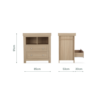 CuddleCo Burford 2 Piece Nursery Furniture Set - Oak