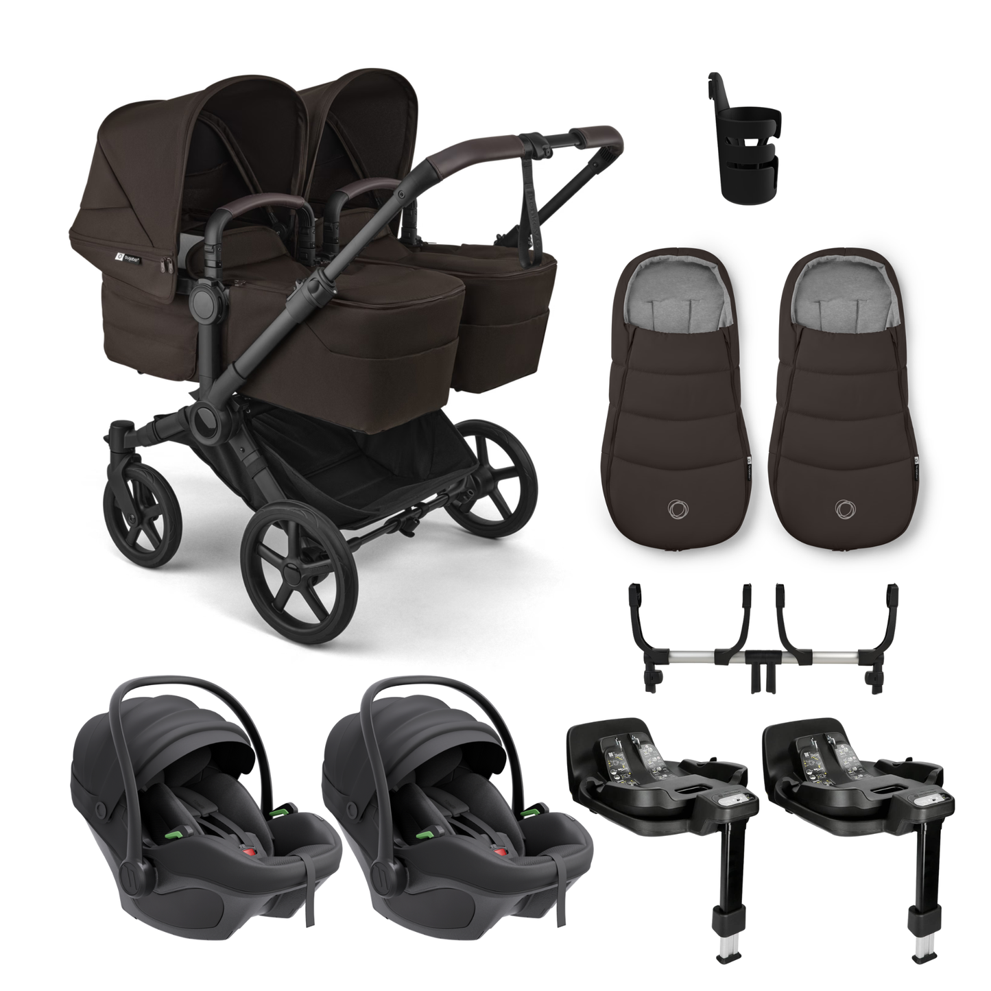 Bugaboo Donkey 6 Twin Complete Bundle with Avionaut Pixel 3 Travel System