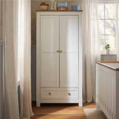CuddleCo Burford Wardrobe - White & Oak