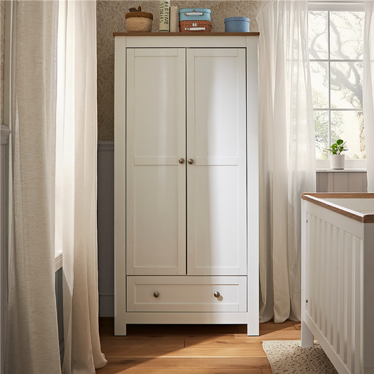 CuddleCo Burford Wardrobe - White & Oak