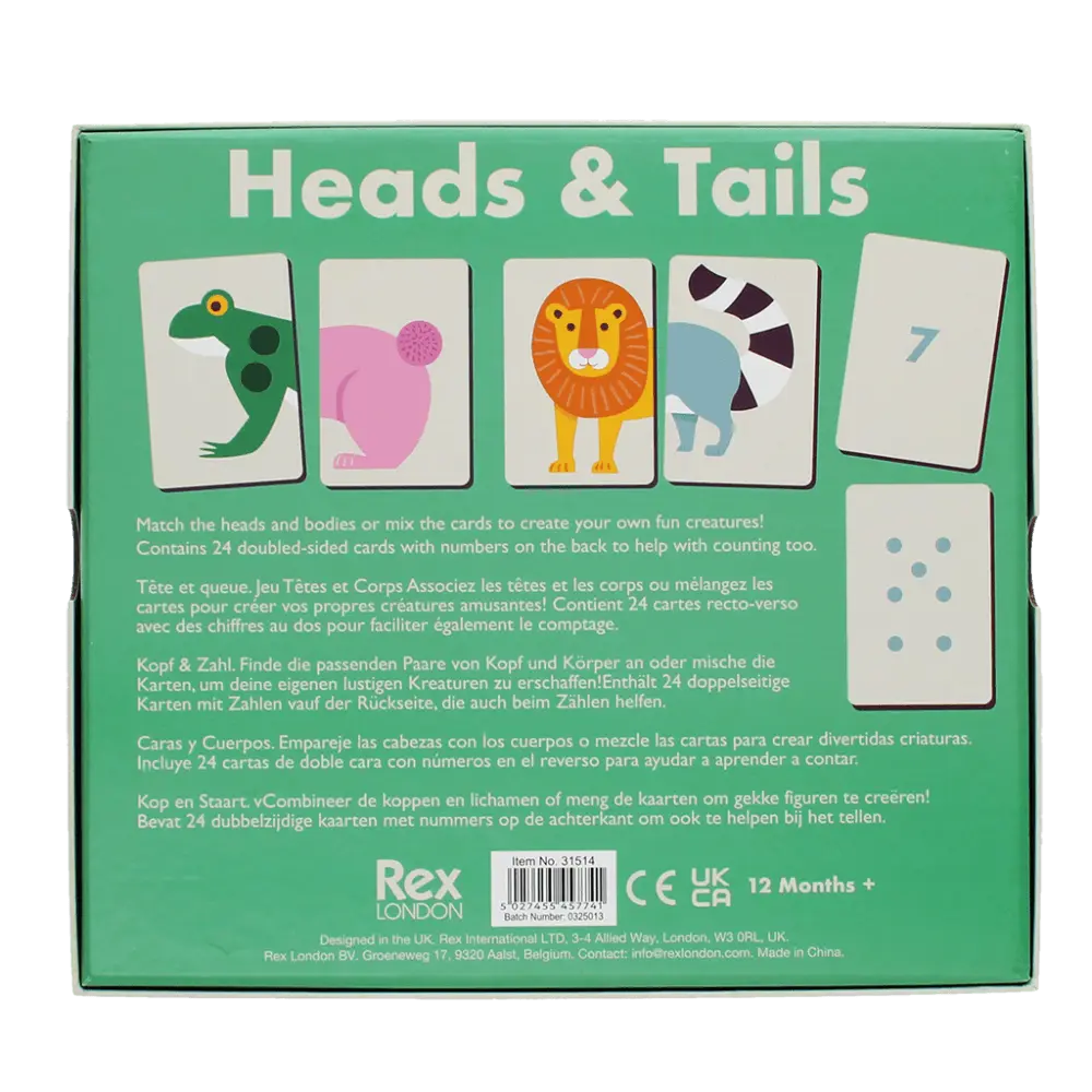 Rex London Heads and Tails Game - Animals
