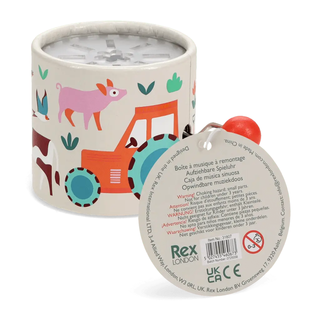 Rex London Winding Music Box - Farmyard