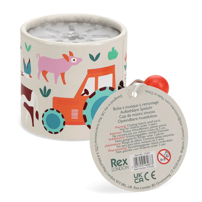 Rex London Winding Music Box - Farmyard