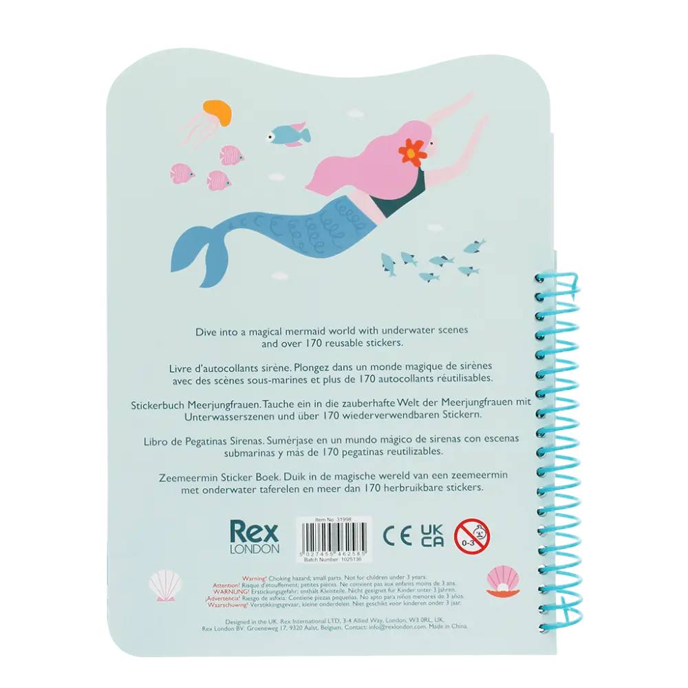 Rex London Reusable Sticker Book - Mermaid