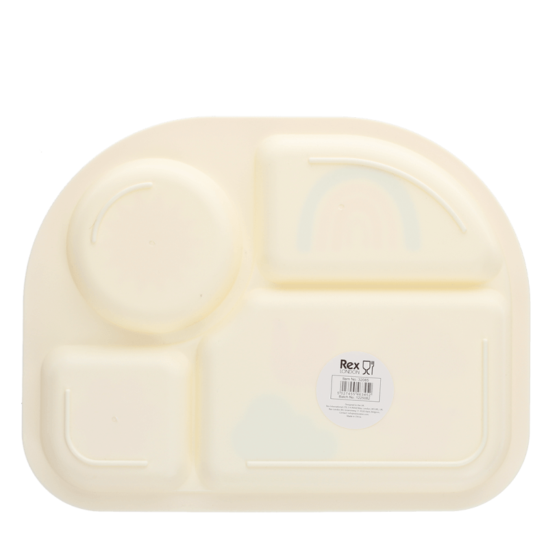 Rex London Baby and Toddler Divider Plate - Rainbow Garden
