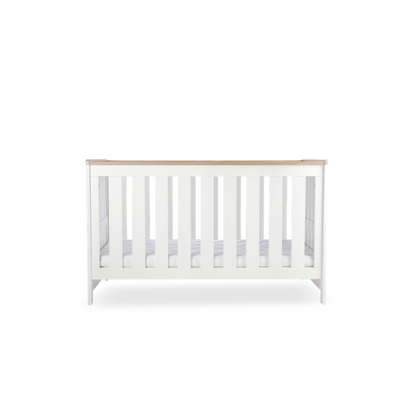 CuddleCo Burford Cot Bed - White & Oak