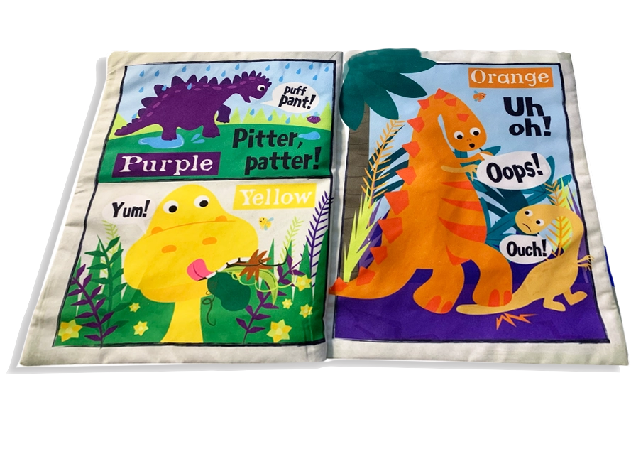 Nursery Times Crinkly Newspaper - Rainbow Dinosaurs image 2