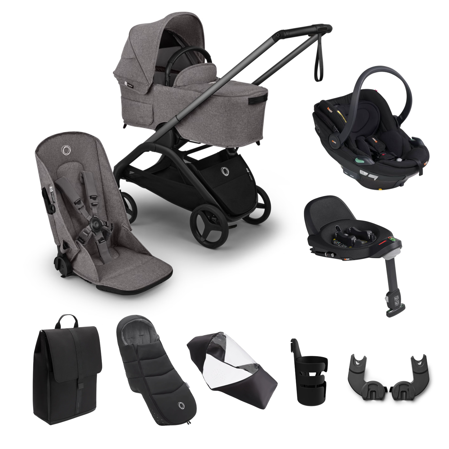 Bugaboo Dragonfly Plus Essential Bundle with BeSafe Go Beyond2 Travel System