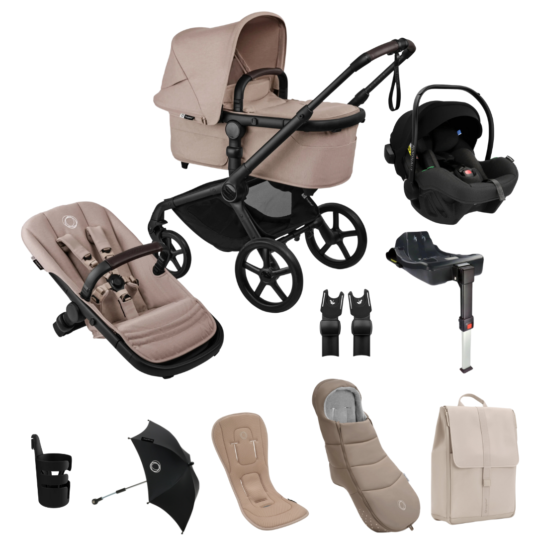 bugaboo dark khaki Bugaboo Fox 5 Renew Complete Bundle with Avionaut Pixel Pro Travel Sys – House Of Bebe