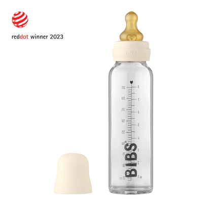 BIBS Baby Glass Bottle Complete Set 225ml - Ivory image 0