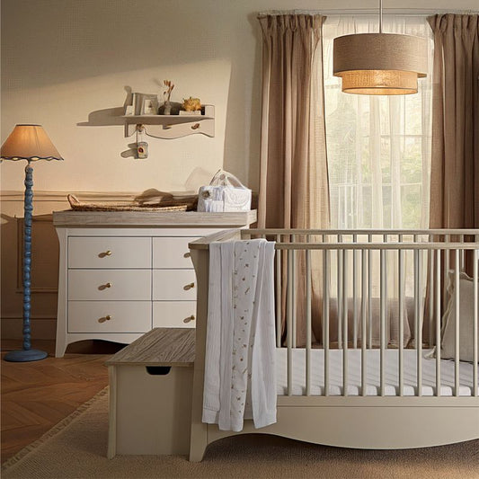 CuddleCo Clara Luxe 2 Piece Nursery Furniture Set - Cashmere & Ash