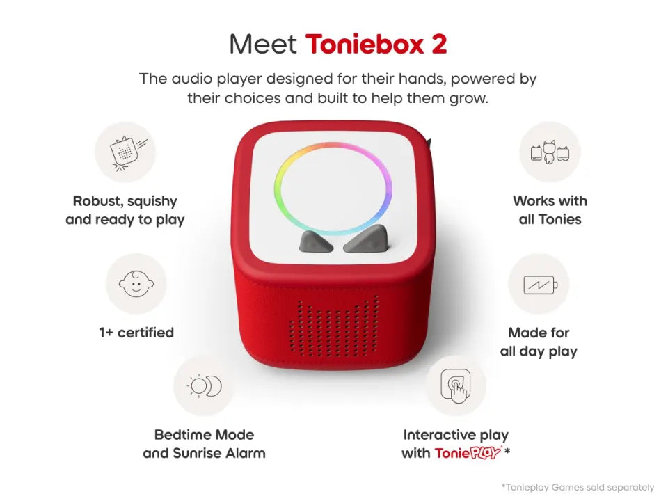 Tonies - Toniebox 2 Starter Set - Sunset Red