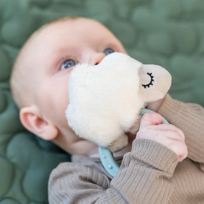 Done By Deer Sensory Rattle with Teether - Sheepy Blue