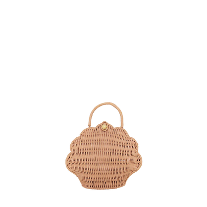 Olli Ella Rattan Shell Bag - Rose image 1