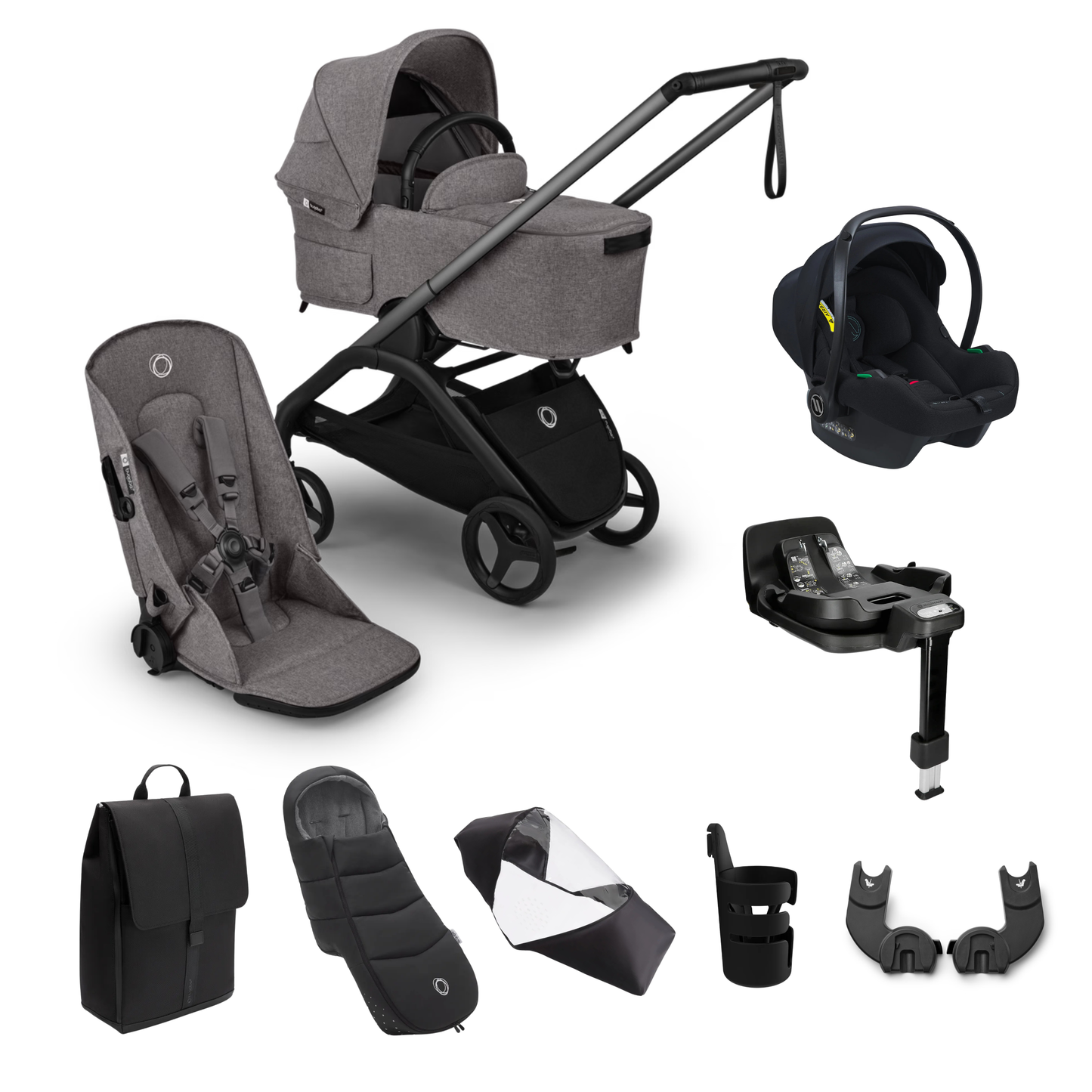 Bugaboo Dragonfly Plus Essential Bundle with Avionaut Cosmo Smart Travel System
