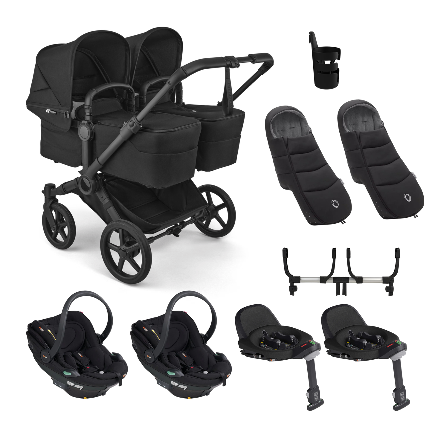 Bugaboo Donkey 6 Twin Complete Bundle with BeSafe Go Beyond 2 Travel System