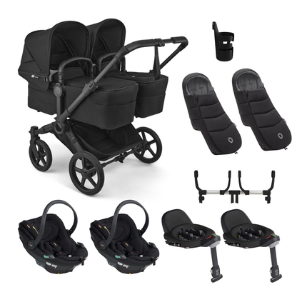 Bugaboo Donkey 6 Twin Complete Bundle with BeSafe Go Beyond 2 Travel System
