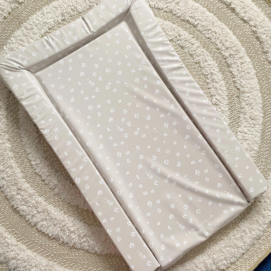 Bobbin and Bumble Baby Changing Mat - Sand Animal Print