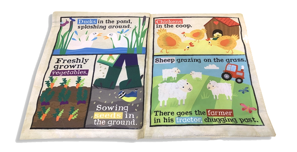 Nursery Times Crinkly Newspaper - Farm Animals image 1